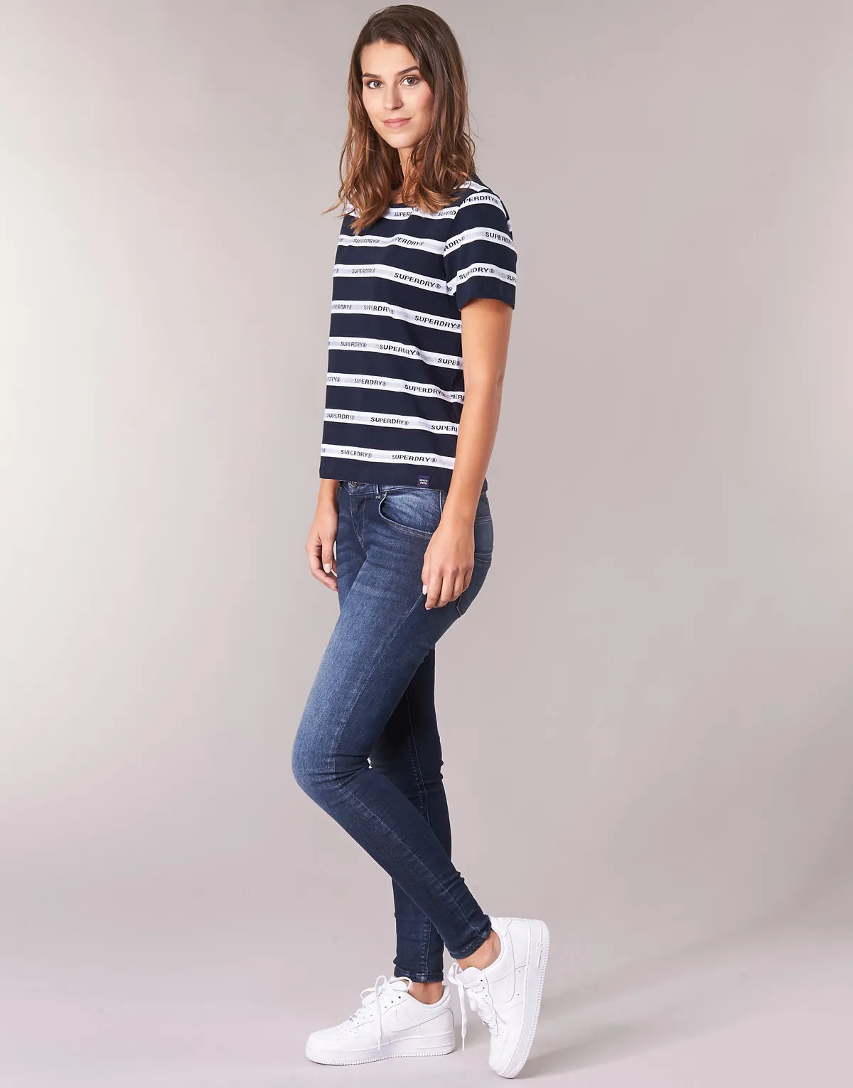 COTE STRIPE TEXT TEE