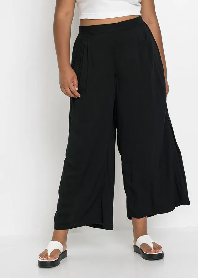 Culotte con abertura Negro