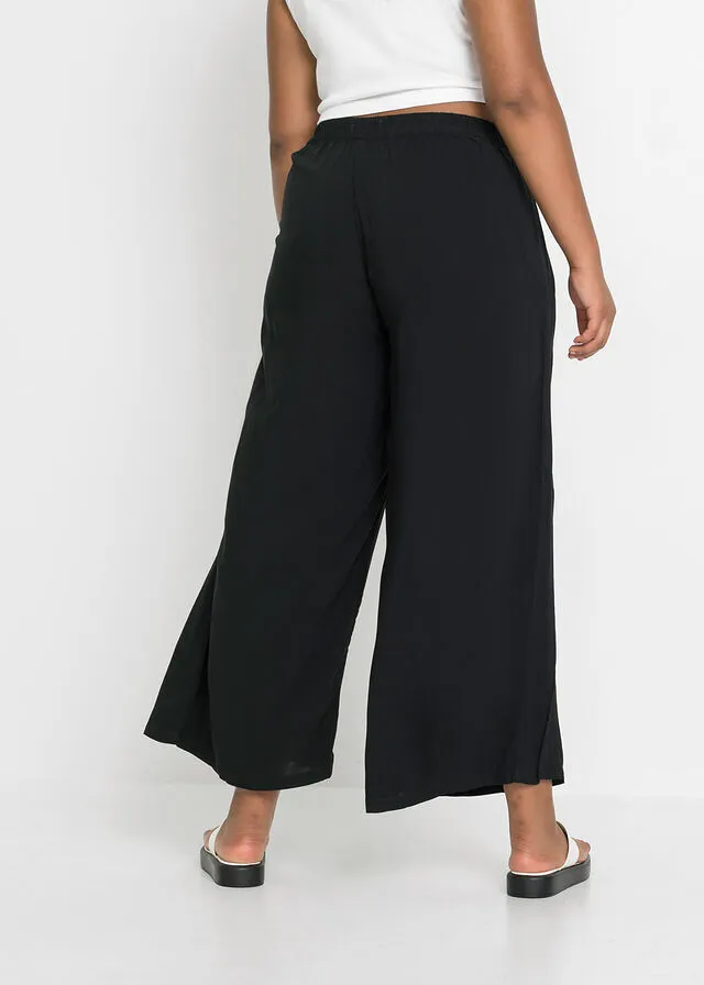 Culotte con abertura Negro