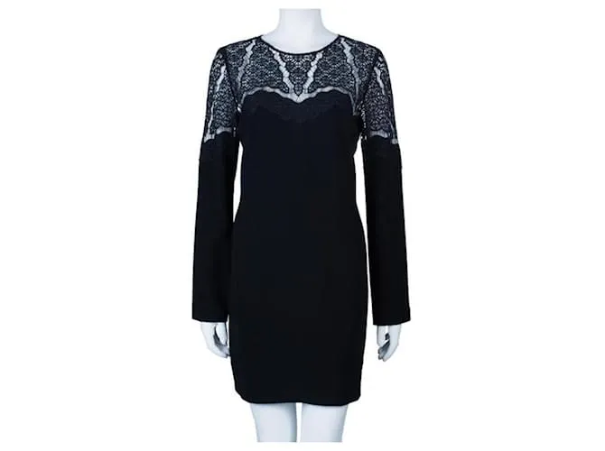 Diane Von Furstenberg Vestido negro de encaje Dahlia de DvF 