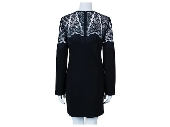 Diane Von Furstenberg Vestido negro de encaje Dahlia de DvF 