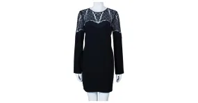 Diane Von Furstenberg Vestido negro de encaje Dahlia de DvF 