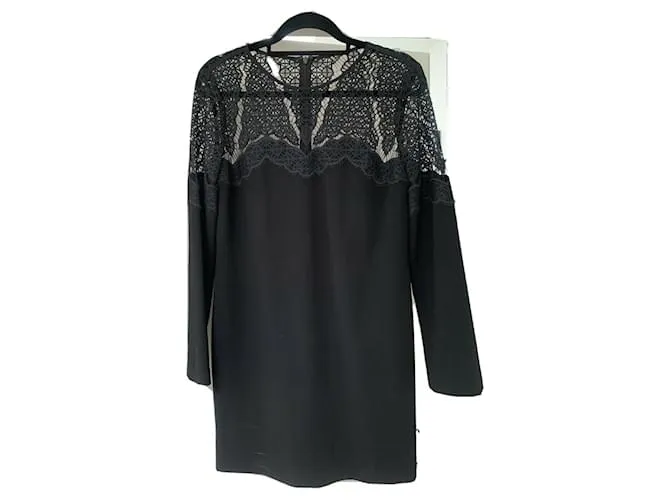 Diane Von Furstenberg Vestido negro de encaje Dahlia de DvF 