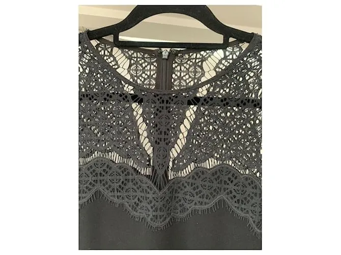 Diane Von Furstenberg Vestido negro de encaje Dahlia de DvF 