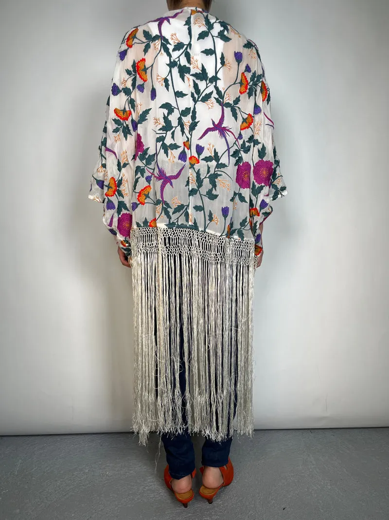 FREE PEOPLE Kimono Flecos Bordado