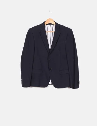 GANT Blazer azul textura