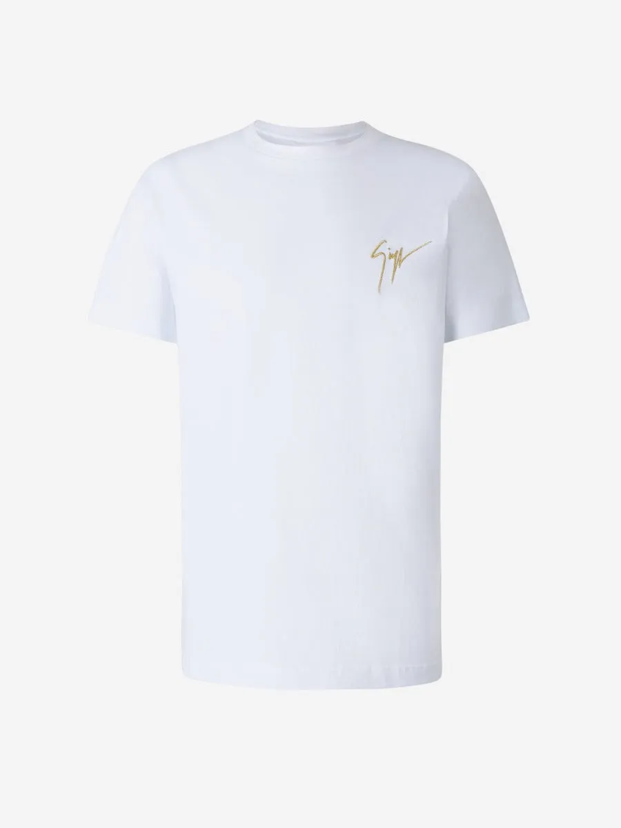 Giuseppe Zanotti Camiseta Logo Bordado