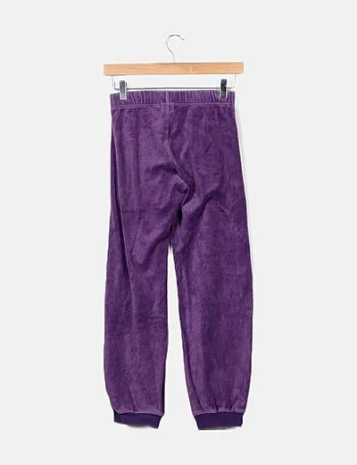 H&M Pantalón morado textura