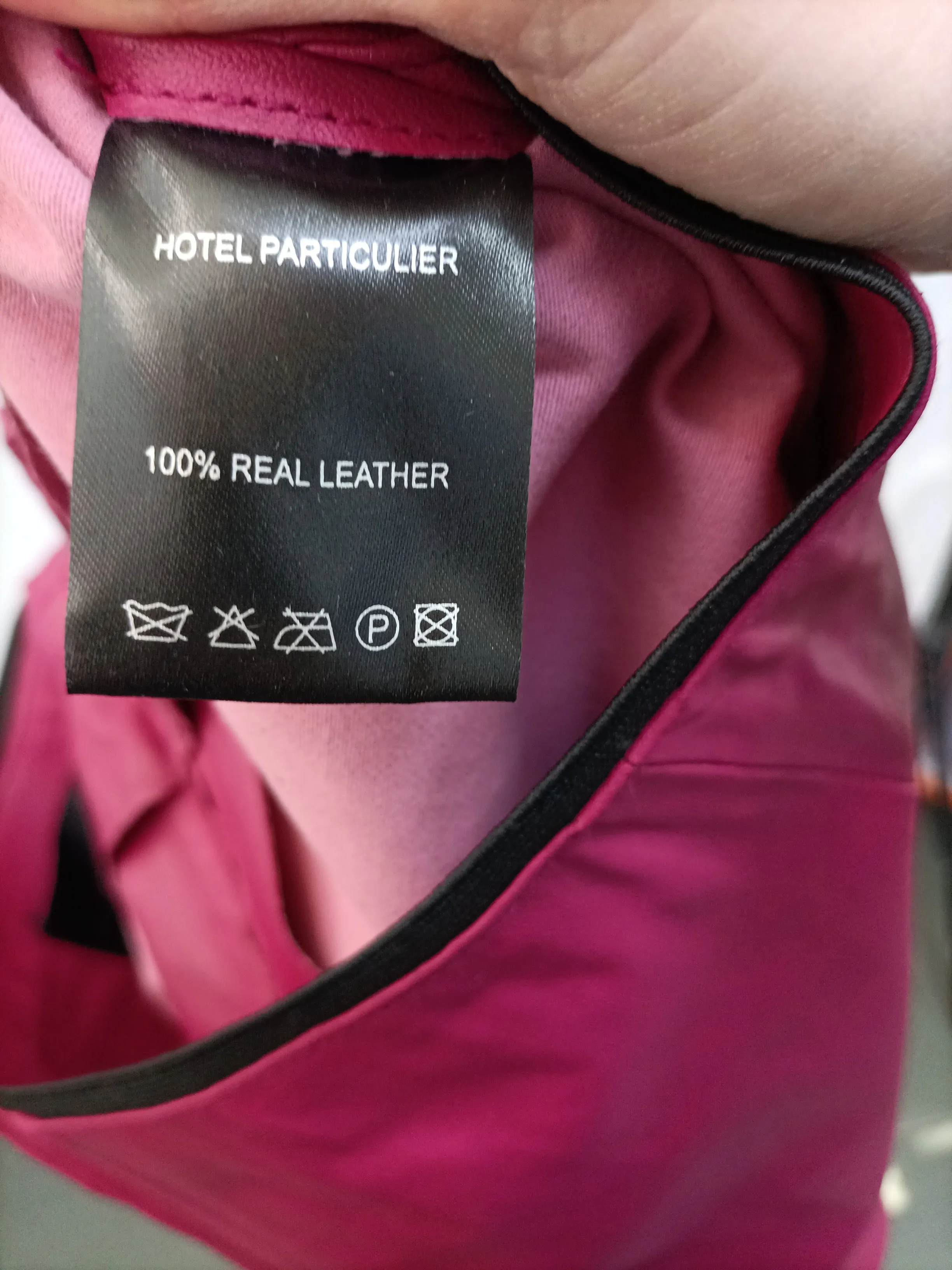 HOTEL PARTICULIER. Pantalón rosa piel T.40