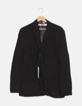 Jack & Jones Blazer negra textura slim