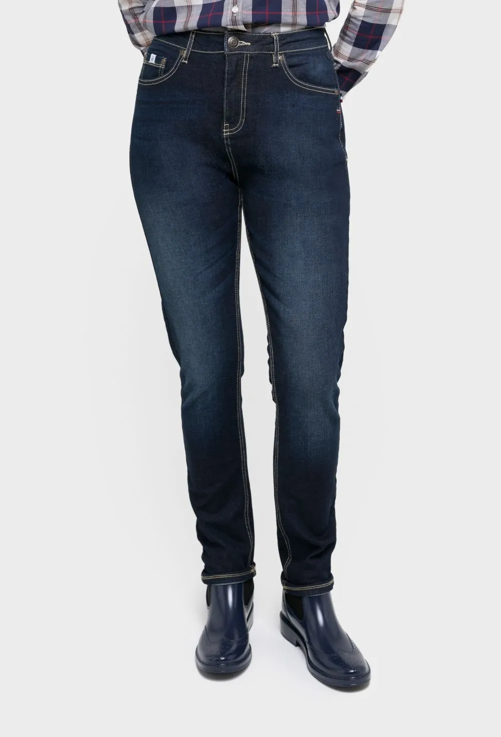 Jeans azul oscuro straight fit