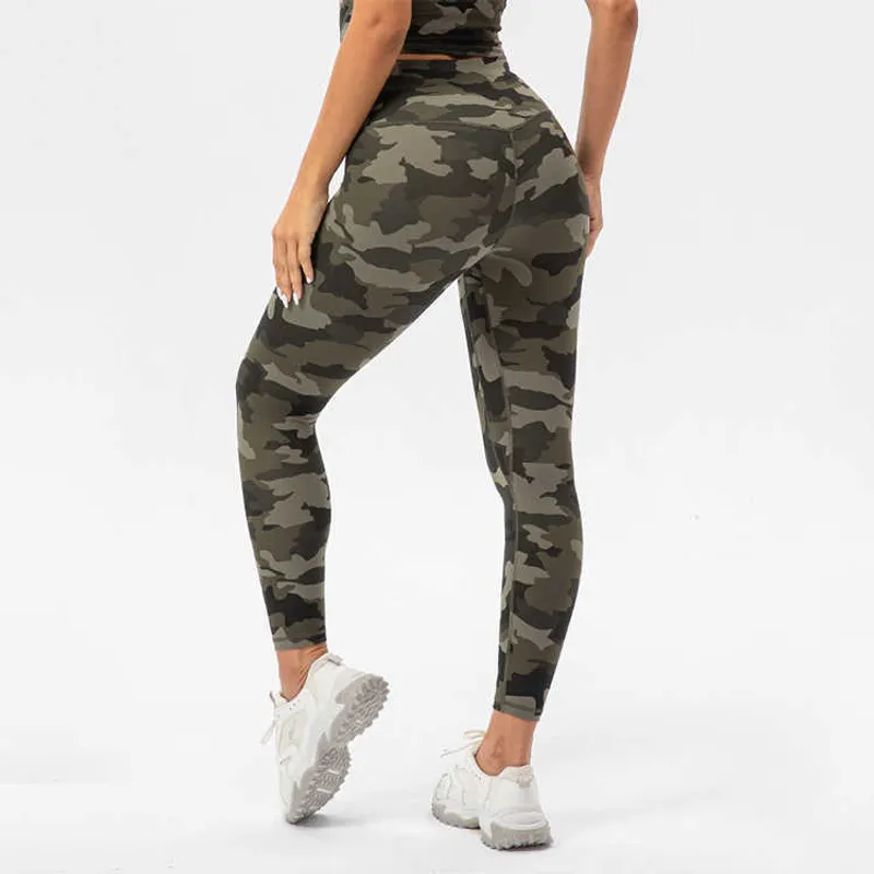 L311 TRABAJOS DE YOGA CAPRIS CAMO GYM GYM LEGGINGS CORRY FITNES