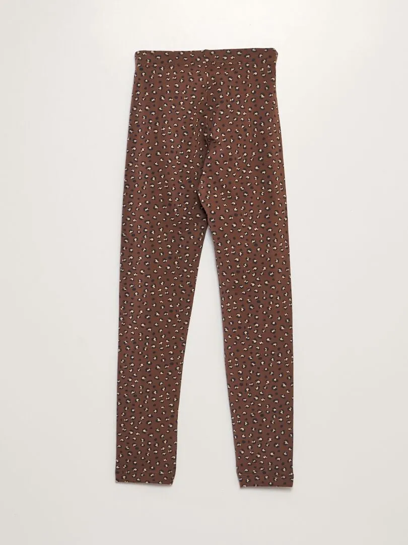 Legging largo estampado - MARRON