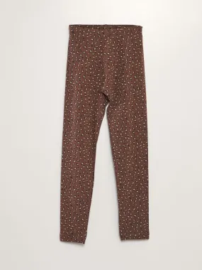 Legging largo estampado - MARRON