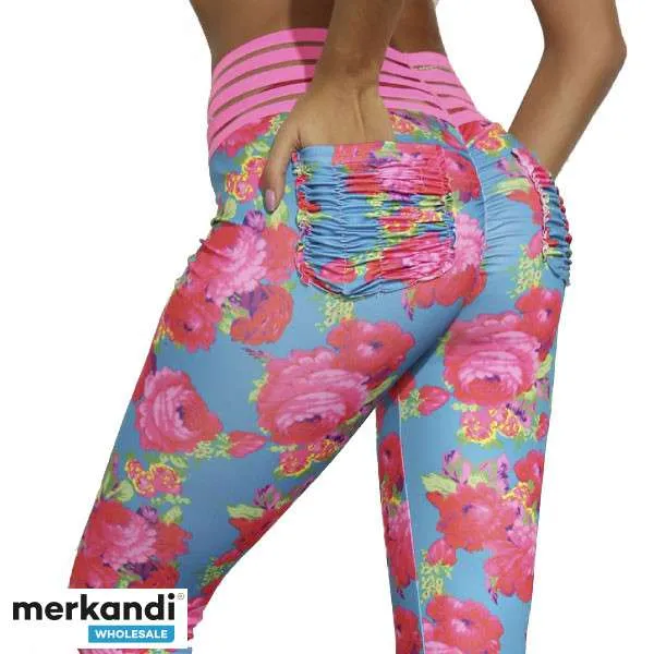 Leggings rosas- Leggings florales, Leggings rosas, Leggings con estampado de flores