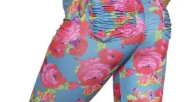 Leggings rosas- Leggings florales, Leggings rosas, Leggings con estampado de flores