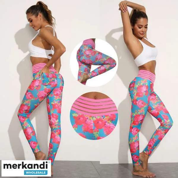 Leggings rosas- Leggings florales, Leggings rosas, Leggings con estampado de flores