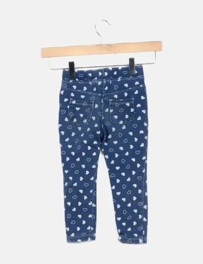 Lupilu Jegging azul con corazones