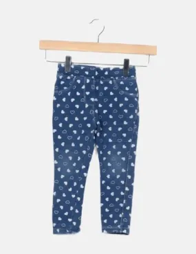 Lupilu Jegging azul con corazones