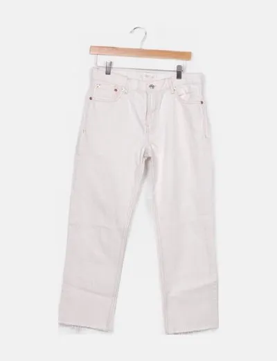 Mango Jeans denim blanco básico