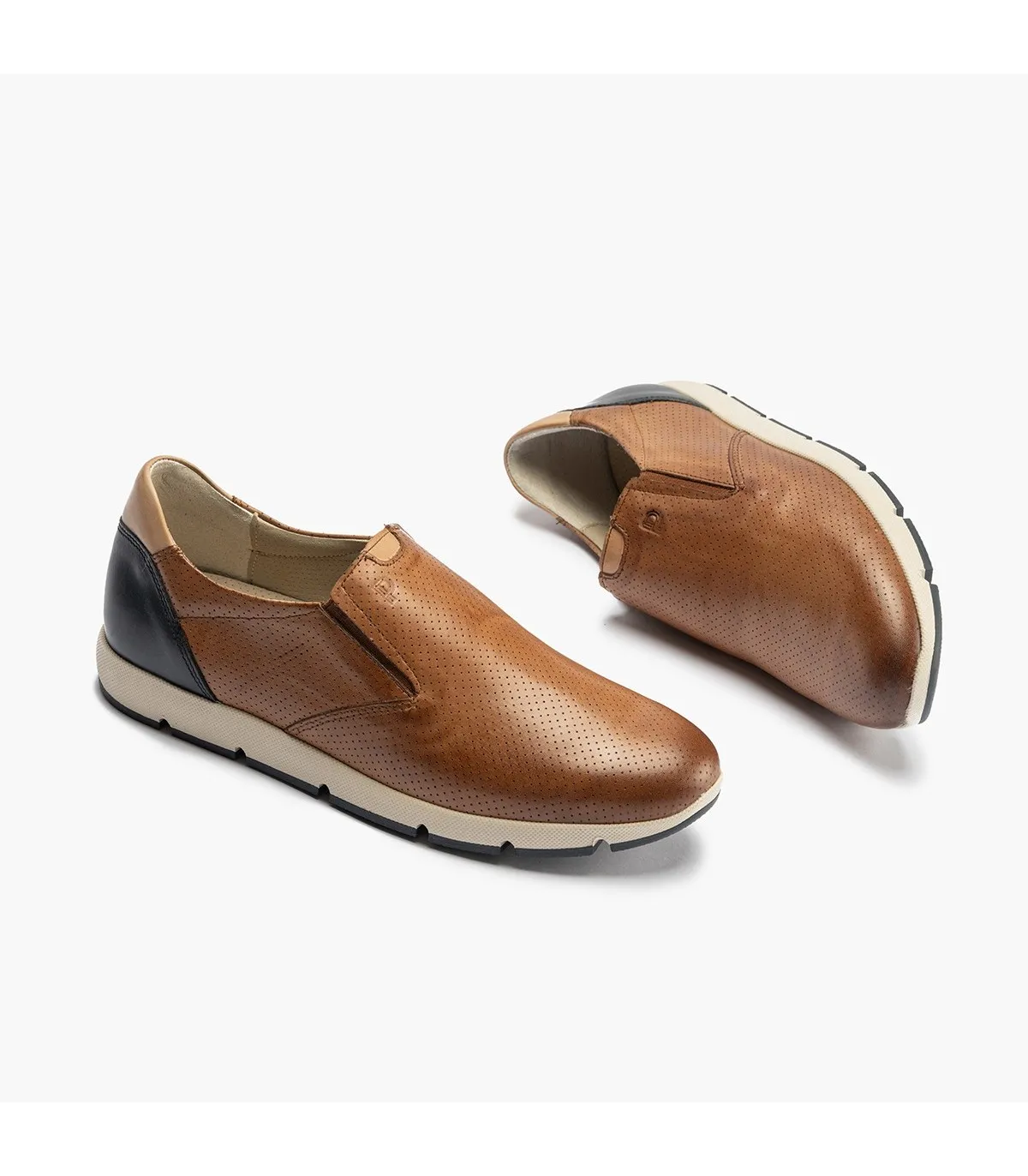 Manoletina slip on piel MARRON CLARO