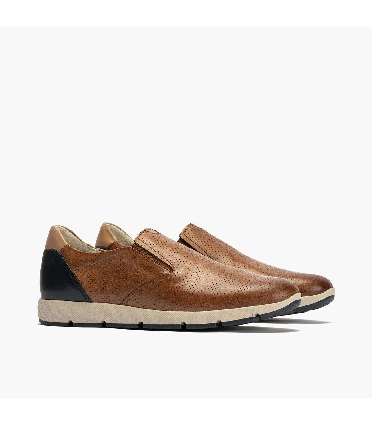 Manoletina slip on piel MARRON CLARO