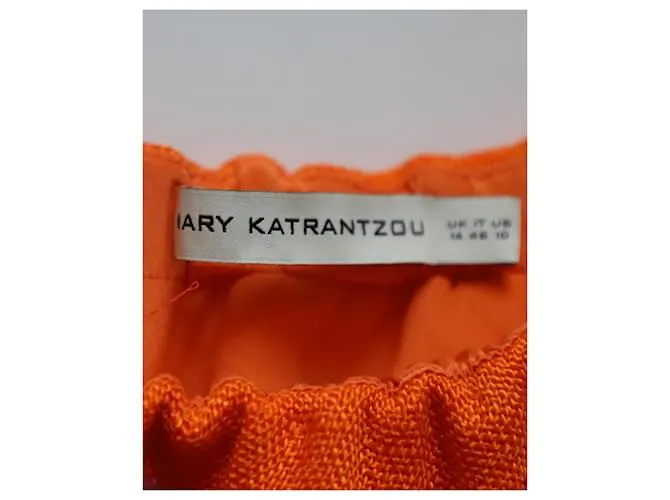 Mary Katrantzou Marietta Minivestido bordado con hombros descubiertos en viscosa naranja 