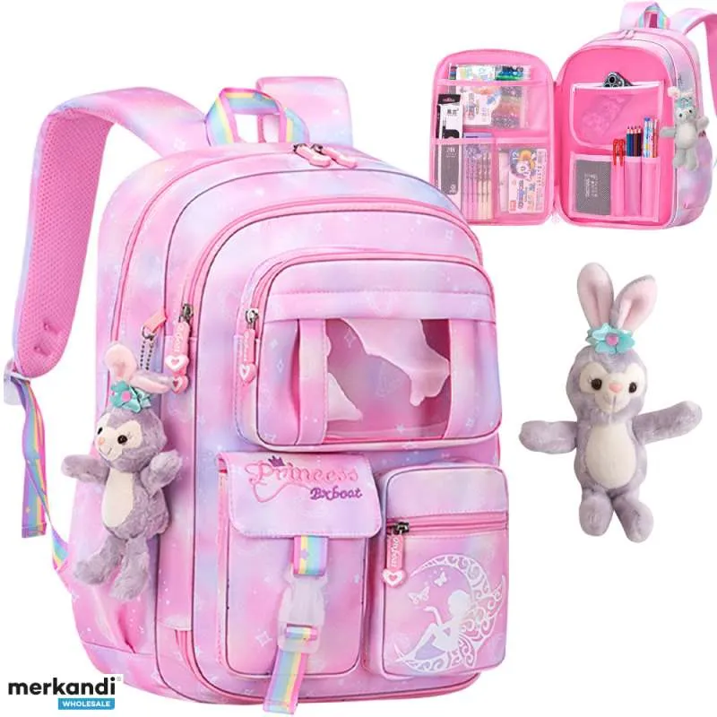 MEGA FASHIONABLE Mochila Escolar para NIÑA Mochila Escolar Juvenil + Mascota BUNN2