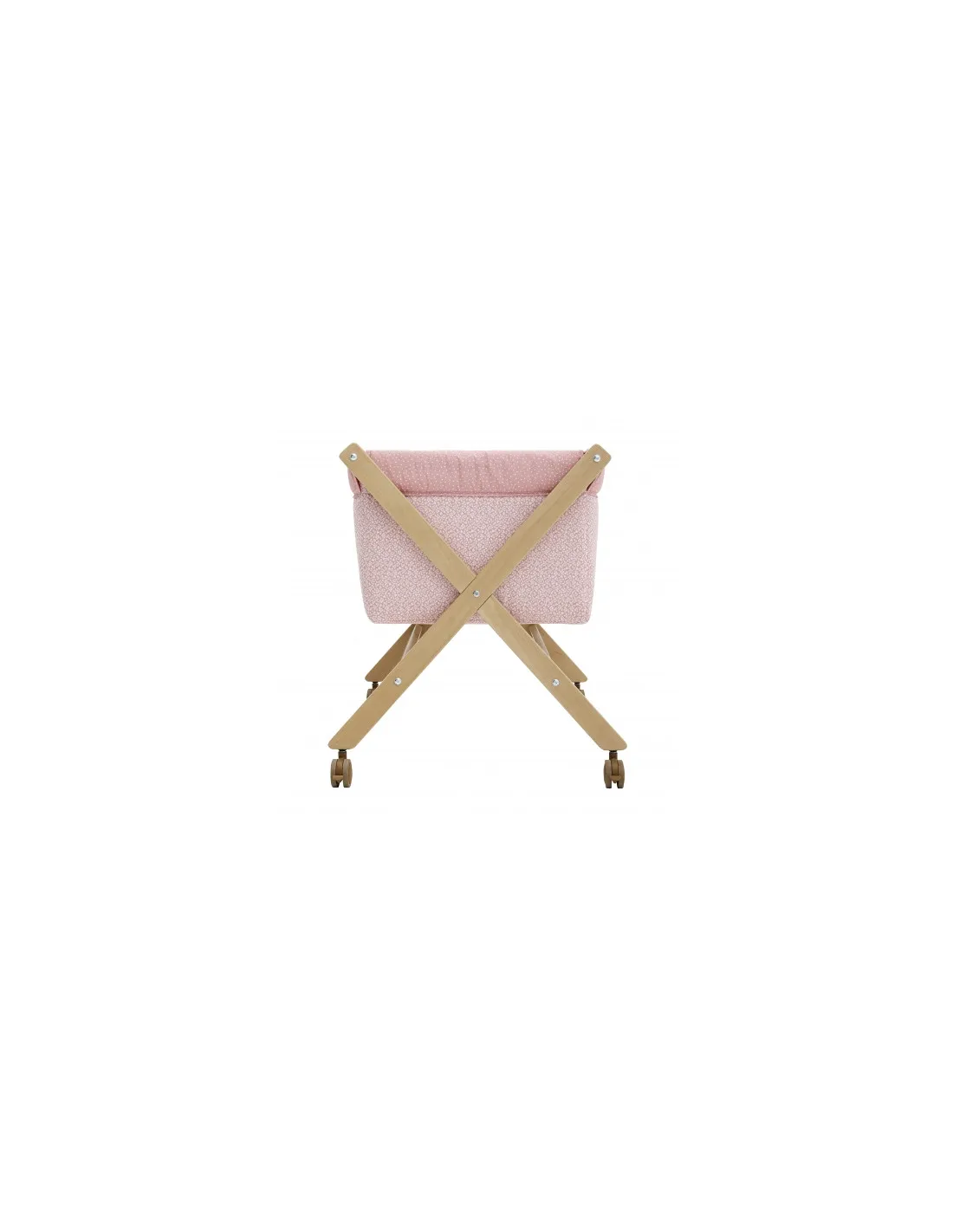 Minicuna tijera madera Forest Natural/rosa de Cambrass