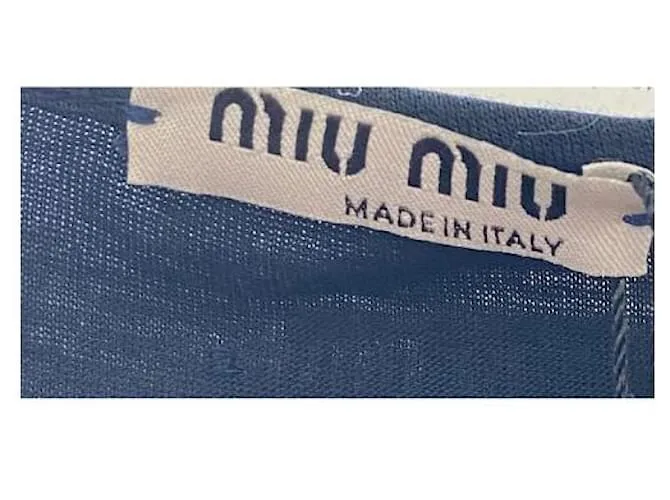 MIU MIU Vestido de encaje azul 