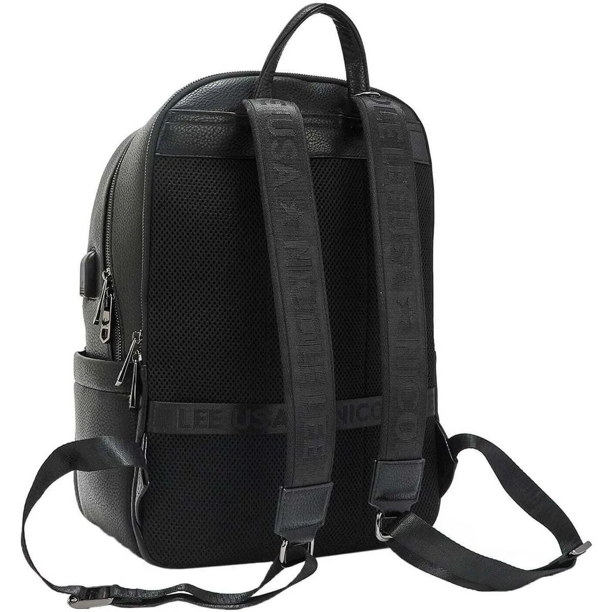 MOCHILA NEGRA CON PUERTO DE CARGA USB DE HOMBRE