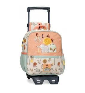 Mochila pequeña Enso Play all day con carro multicolor