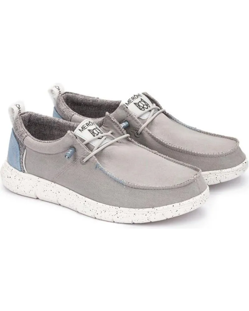 Nauticos de Hombre MEROHE ZAPATILLAS DE HOMBRE GRIS-BLANCO