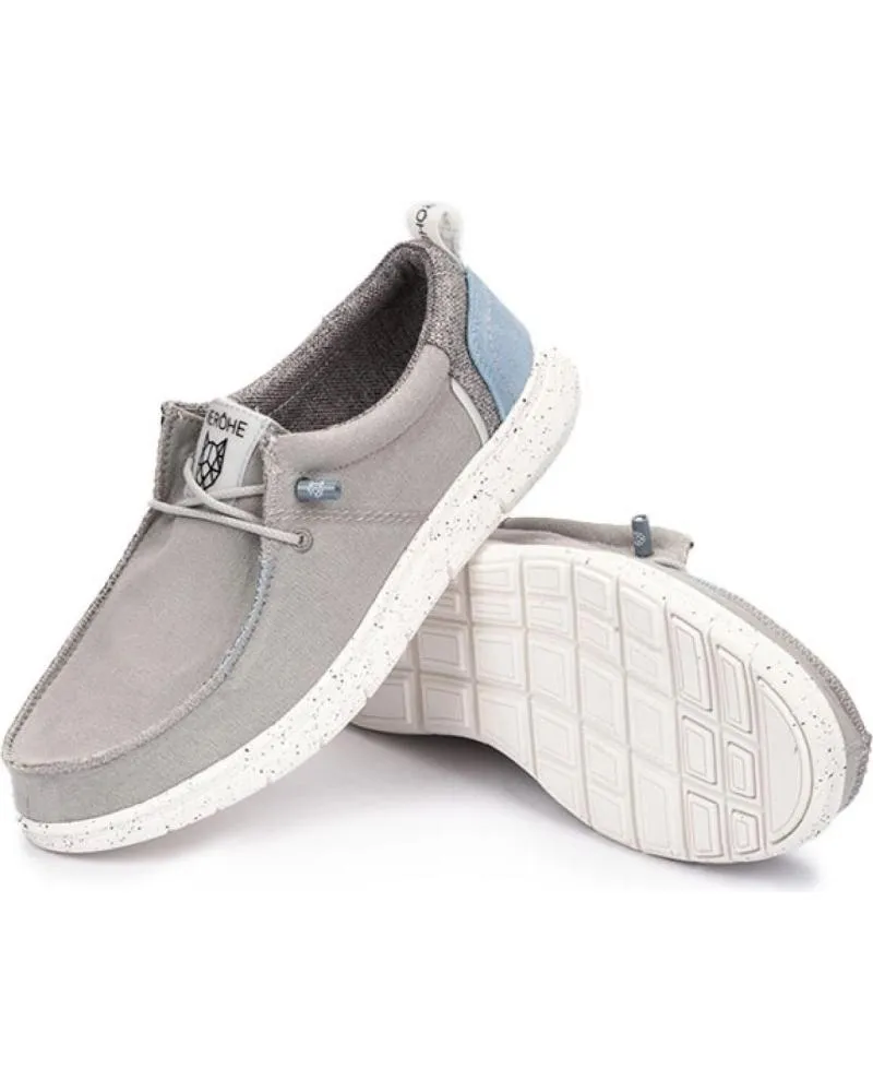 Nauticos de Hombre MEROHE ZAPATILLAS DE HOMBRE GRIS-BLANCO