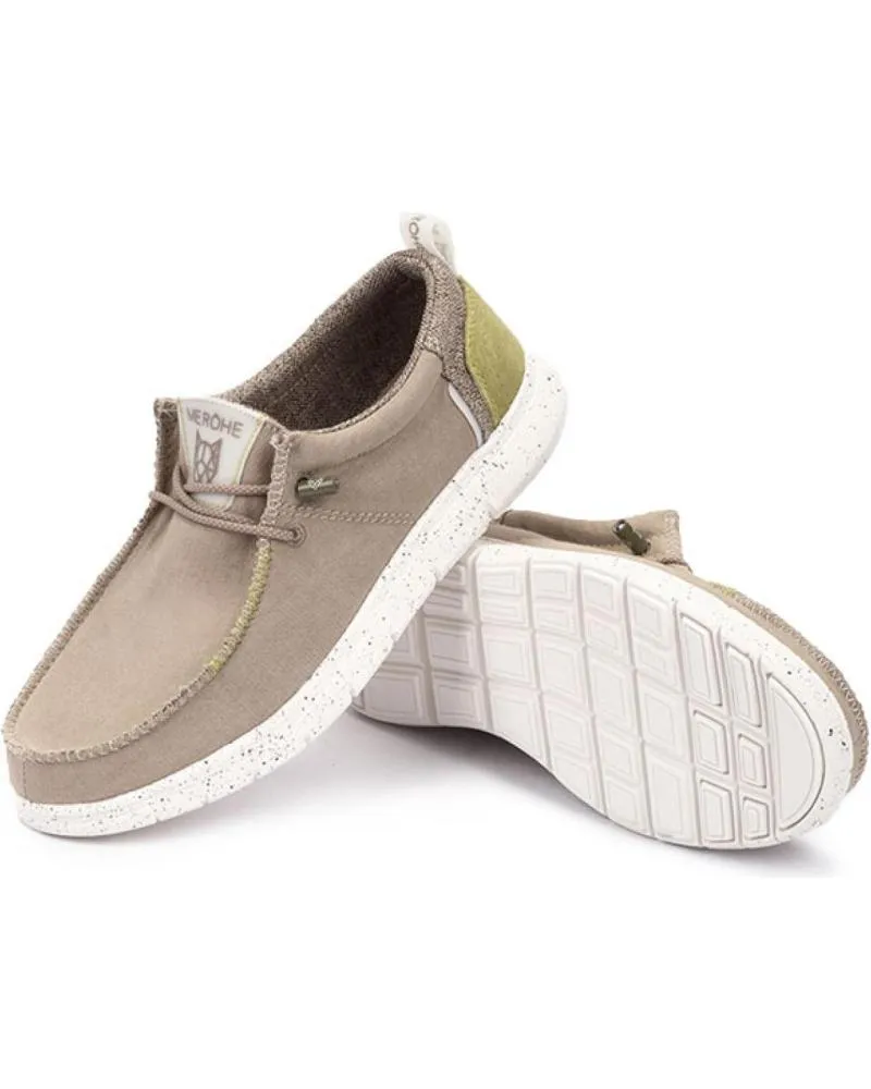 Nauticos de Hombre MEROHE ZAPATILLAS DE HOMBRE TAUPE-BLANCO