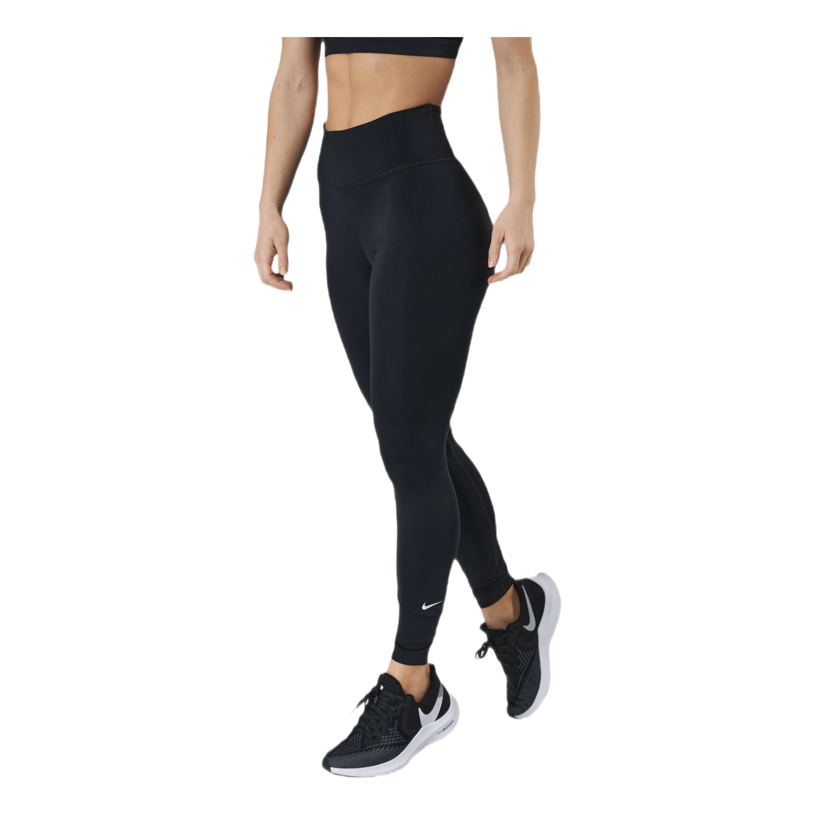 NIKE DRIFIT ONE WOMEN'S MIDRISE LEGGINGS BLACK/WHITE