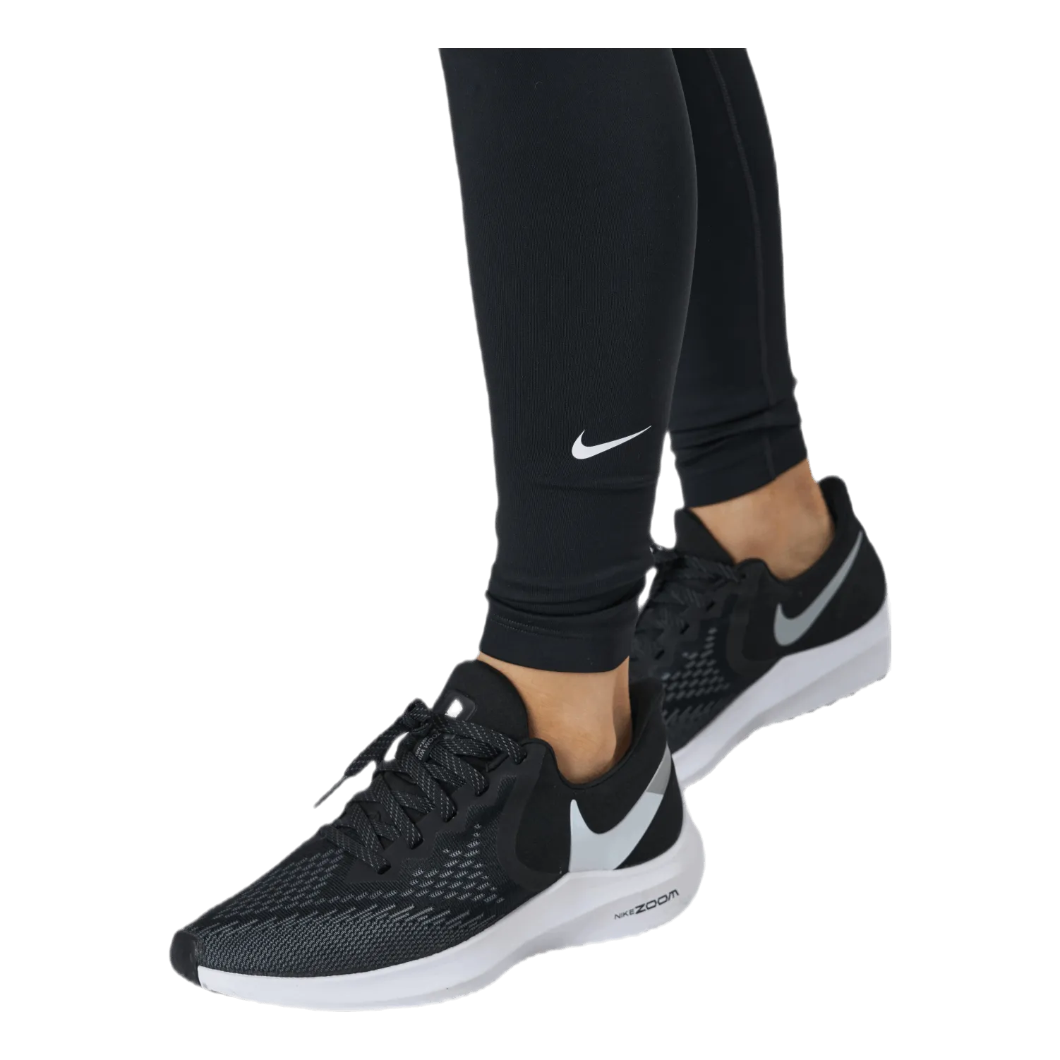 NIKE DRIFIT ONE WOMEN'S MIDRISE LEGGINGS BLACK/WHITE