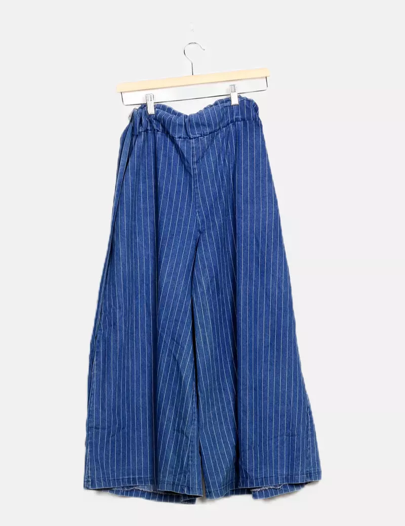 NoName Pantalón azul estampado