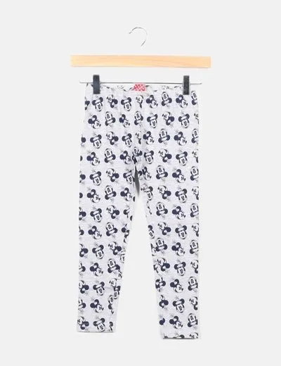 NoName Pantalón gris estampado