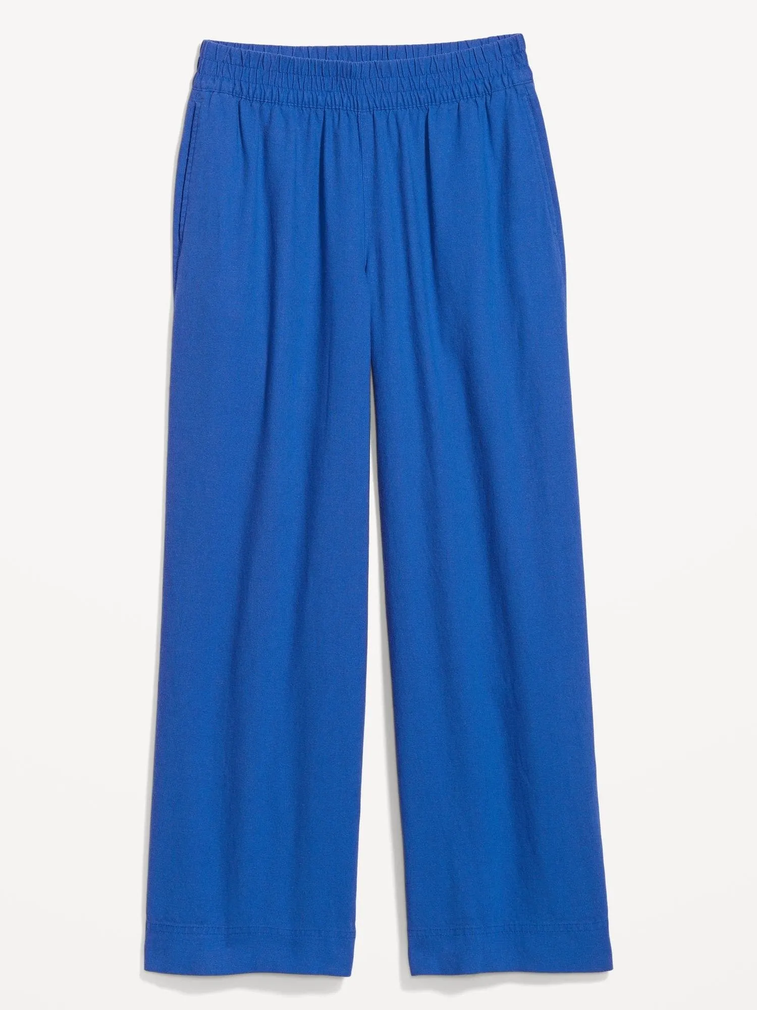 OLD NAVY Pantalón Lino Tiro Alto Wide Leg Old Navy Mujer