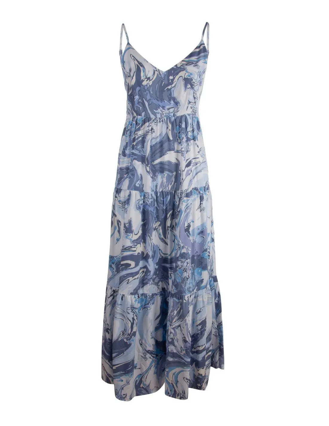 ONLY  VESTIDO AZUL ONLALMA LIFE VIS STRAP LONG DRESS 15256836 MUJER