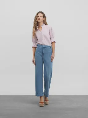 Pantalon denim marinero azul claro