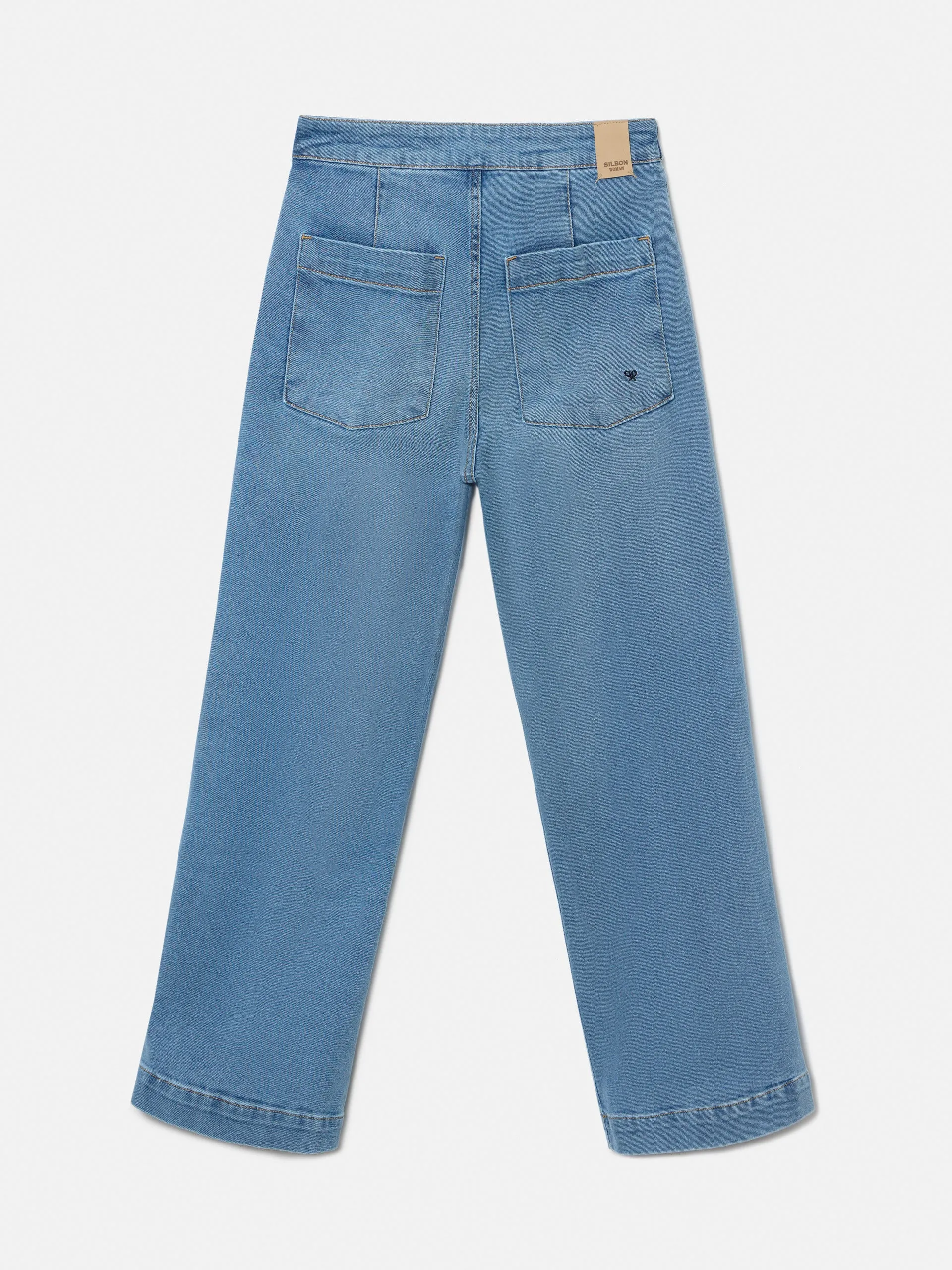 Pantalon denim marinero azul claro