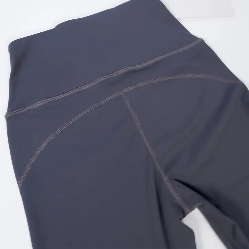 Pantalones acampanados de yoga Leggings largos ranurados Damas de la cintura alta, el delgada delgada, los pantalones de los pan