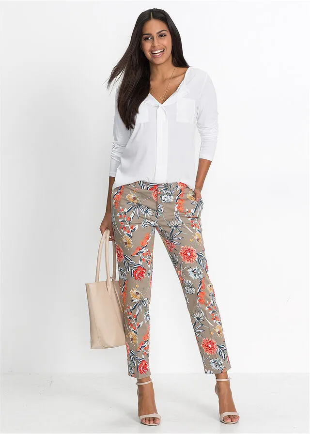 Pantalón capri estampado