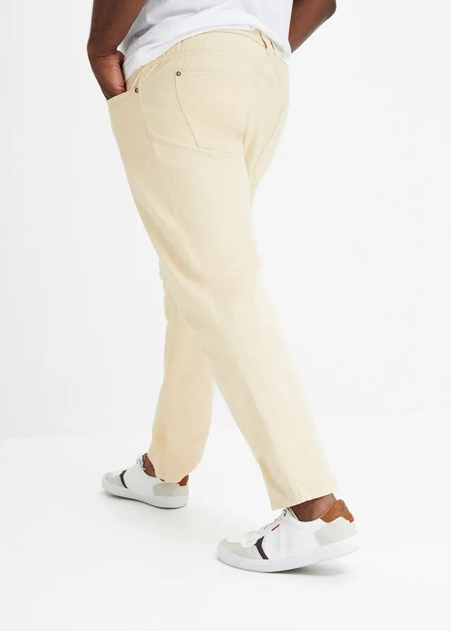 Pantalón con cinturilla elástica Beige