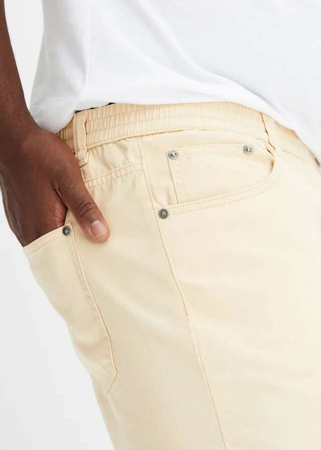 Pantalón con cinturilla elástica Beige