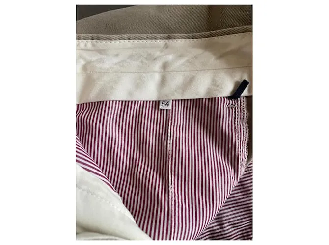 Pantalón de sarga de algodón Beige Brunello Cucinelli T. 54 ESO 