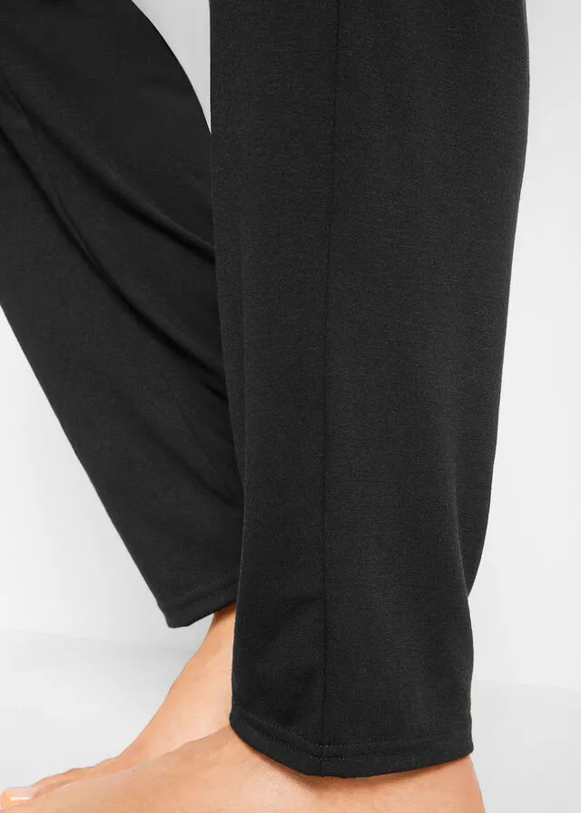 Pantalón harem con viscosa Negro