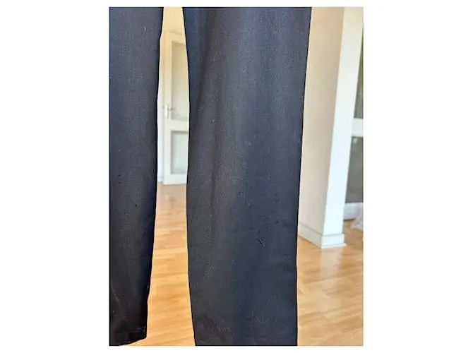 Pantalón recto negro vintage de Hermès 